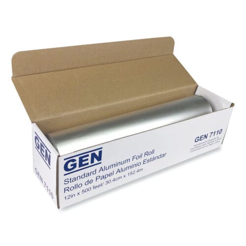 Standard Aluminum Foil Roll, 12" x 500 ft, 6/Carton