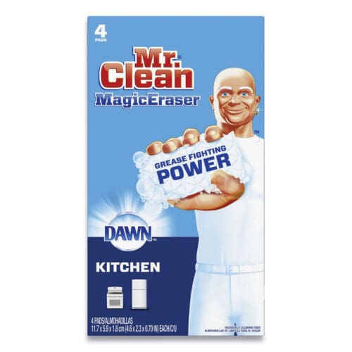 Magic Eraser Kitchen Scrubber, 4.6 x 2.3, White, 4 Scrubbers