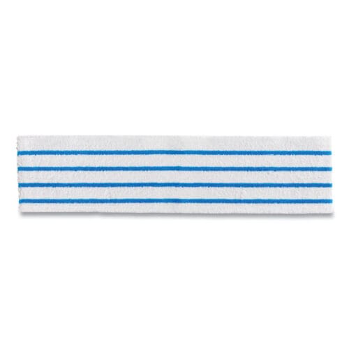 Disposable Microfiber Pad, 4.75 x 19, White/Blue Stripes, 50/Pack, 3 Packs/Carton