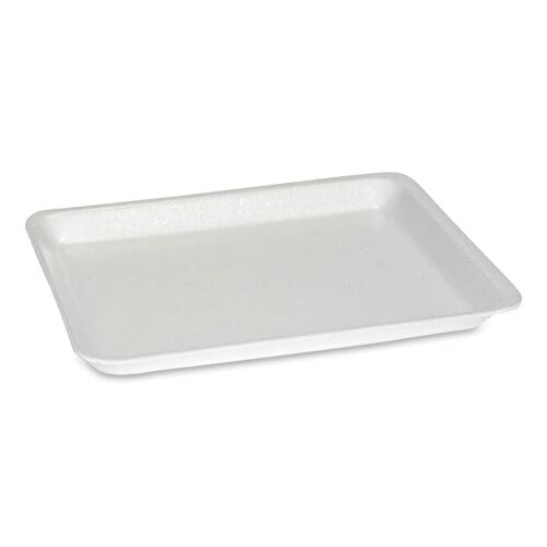 Supermarket Tray, #8S, 10.5 x 8.25 x 0.7, White, Foam, 500/Carton