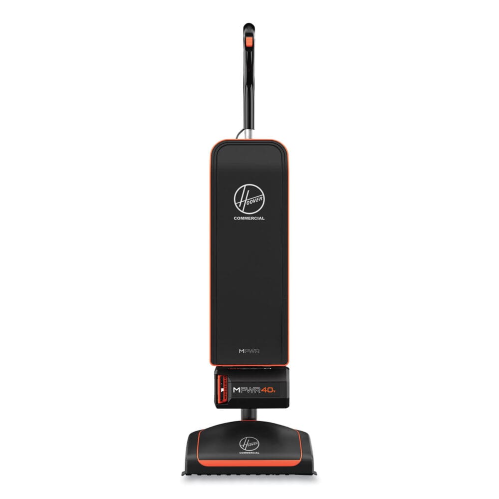 HVRPWR 40V Cordless Upright Vacuum, 13" Cleaning Path, Black/Orange