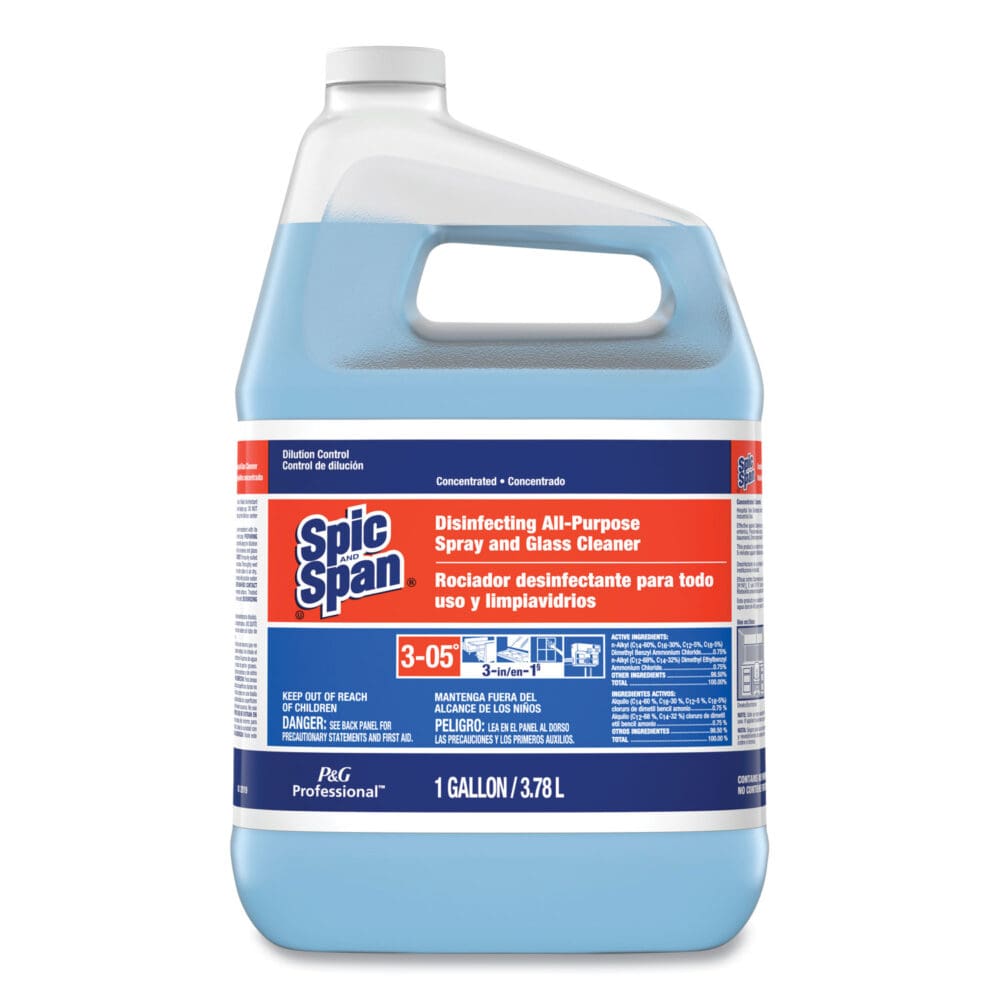 Disinfecting All-Purpose Spray and Glass Cleaner, Concentrated, 1 gal, 2/Carton