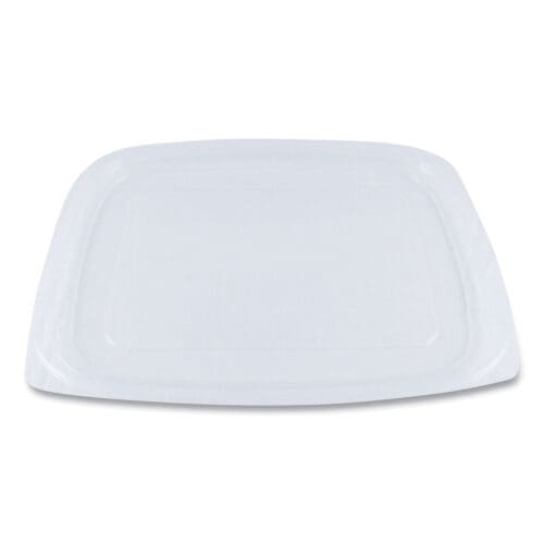 PLA Rectangular Deli Container Lids, 6.5 x 7.5 x 0.3, Clear, Plastic, 600/Carton