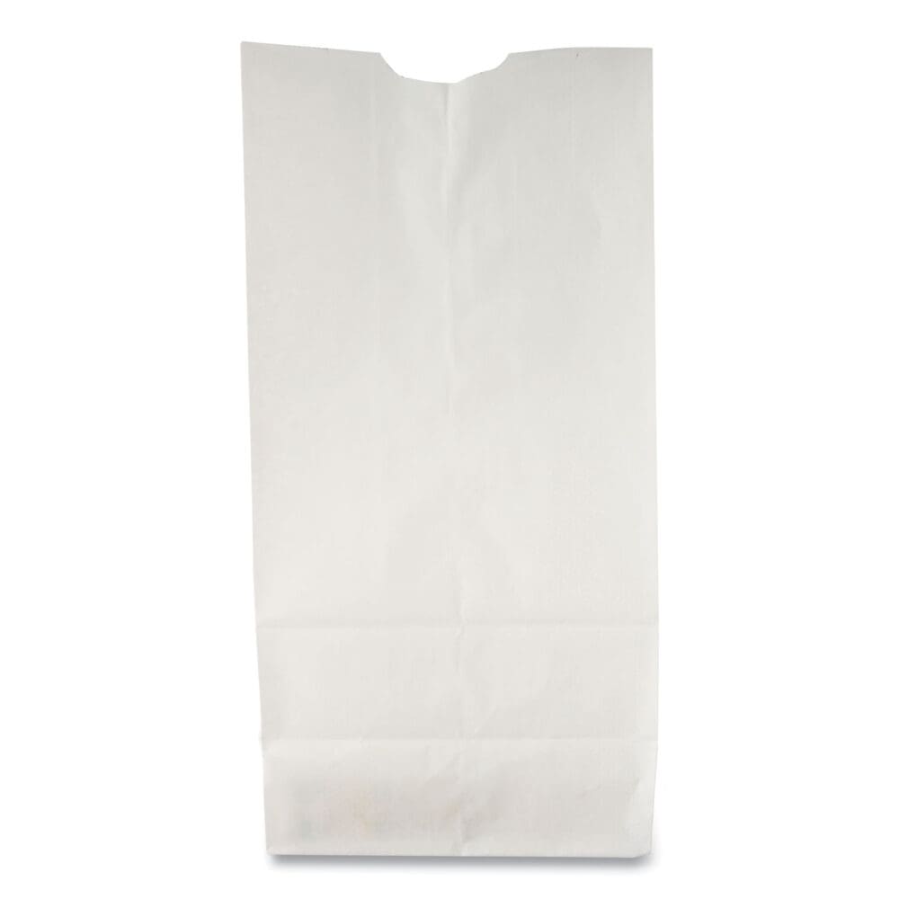 Grocery Paper Bags, 30 lb Capacity, #2, 4.31" x 2.44" x 7.88", White, 500 Bags