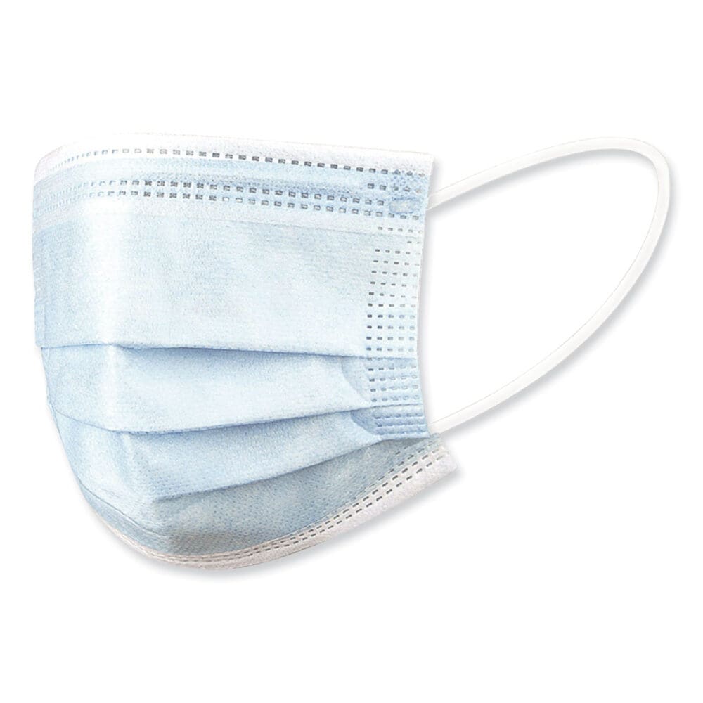 Three-Ply General Use Face Mask, Blue, 50/Box, 40 Boxes/Carton