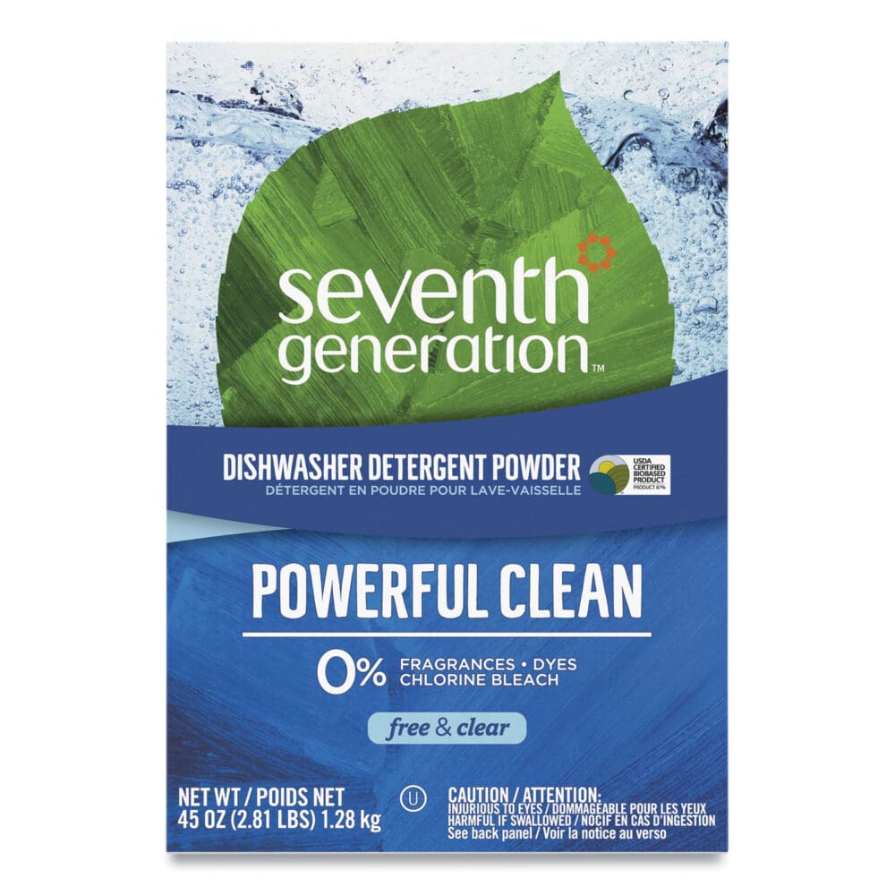 Automatic Dishwasher Powder, Free and Clear, 45oz Box