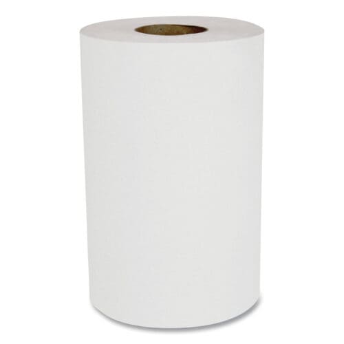 Hardwound Paper Towels, Nonperforated, 1-Ply, 8" x 350 ft, White, 12 Rolls/Carton