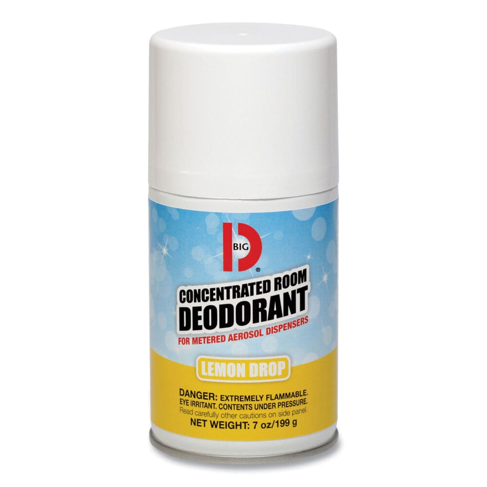 Metered Concentrated Room Deodorant, Lemon Scent, 7 oz Aerosol Spray, 12/Carton