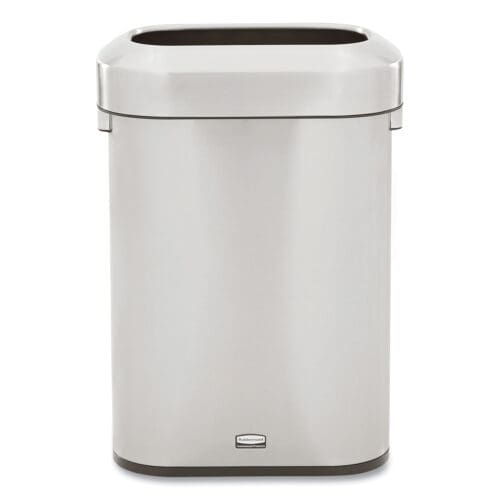 Refine Series Waste Receptacle, 15 gal, Plastic/Stainless Steel
