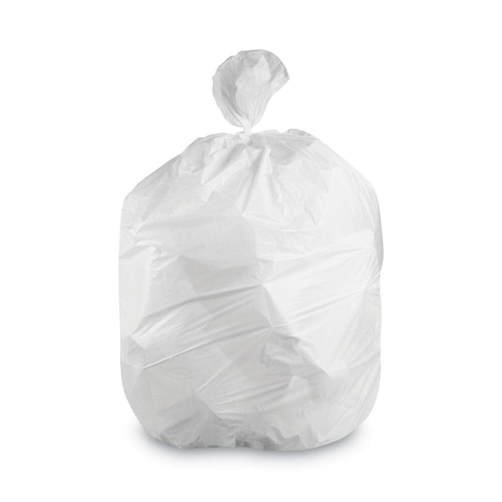 Linear Low-Density Can Liners, 30-35 gal, 1.4 mil, 33 x 45, White, 200/Carton