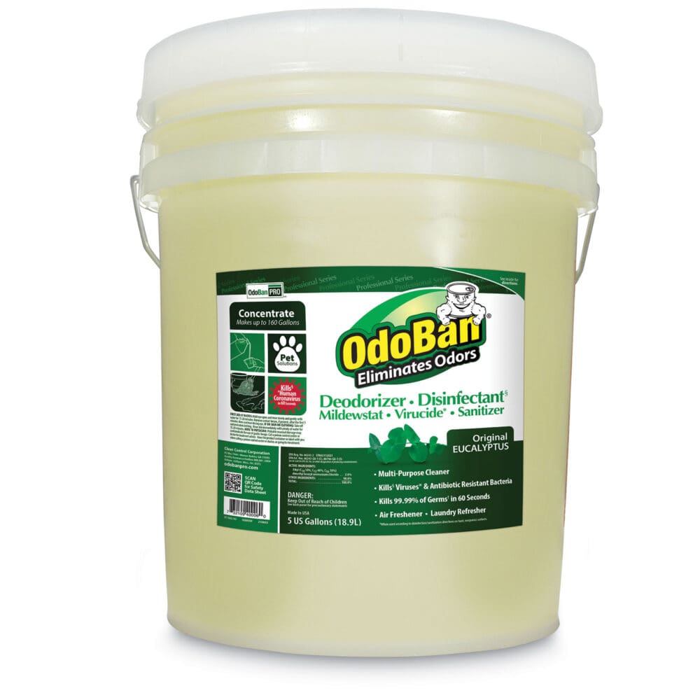 Concentrated Odor Eliminator and Disinfectant, Eucalyptus, 5 gal Pail