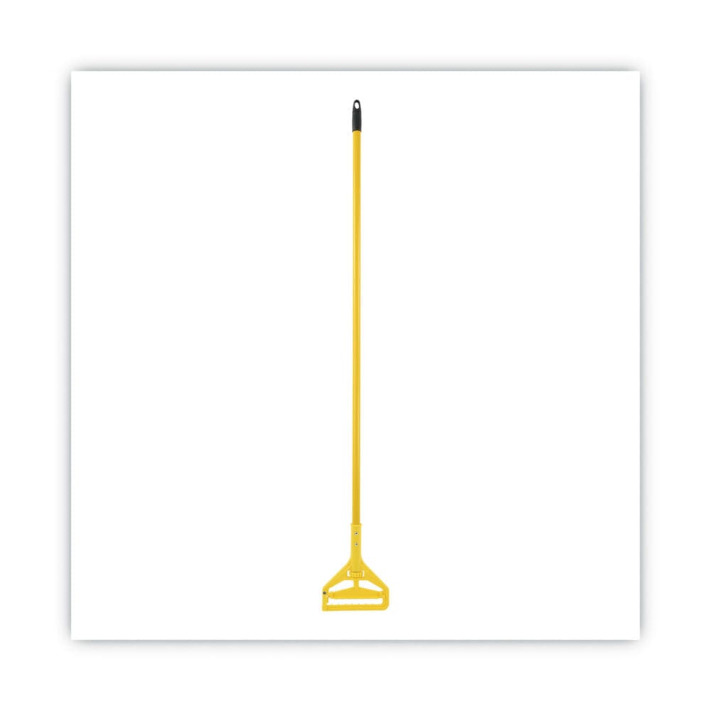 Quick Change Side-Latch Plastic Mop Head Handle, 60" Aluminum Handle, Yellow