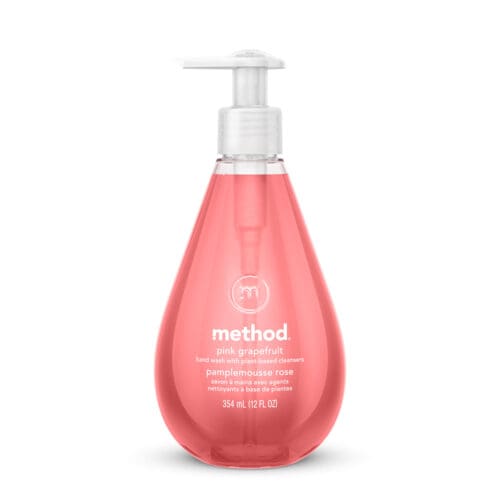 Gel Hand Wash, Pink Grapefruit, 12 oz Pump  Bottle, 6/Carton