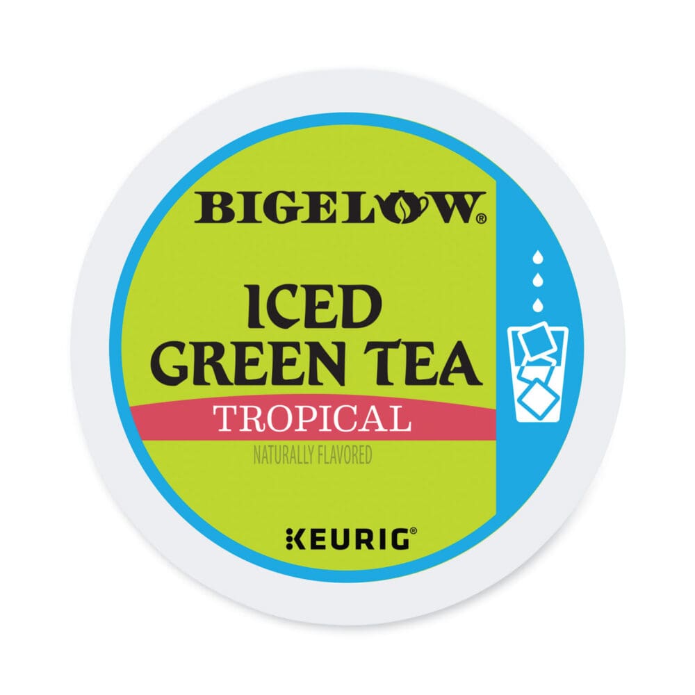 Tropical Iced Green Tea, K-Cup, 0.10 oz, 22/Box