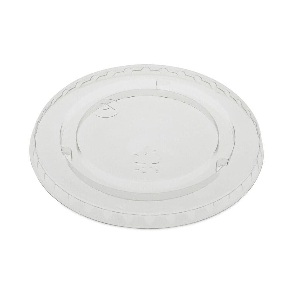 EarthChoice Strawless RPET Lid, Flat Lid, Fits 9 oz to 20 oz "A" Cups, Clear 1,020/Carton