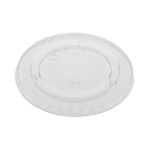 EarthChoice Strawless RPET Lid, Flat Lid, Fits 9 oz to 20 oz "A" Cups, Clear 1,020/Carton