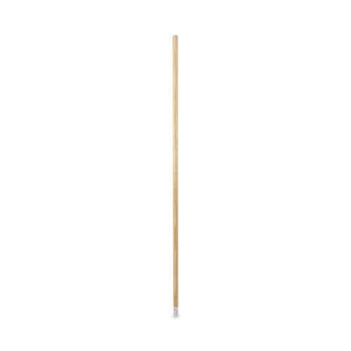 Lie-Flat Screw-In Mop Handle, Lacquered Wood, 1.13" dia x 54", Natural