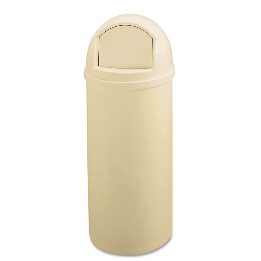 Marshal Classic Container, 25 gal, Plastic, Beige