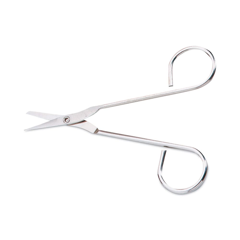Scissors, Pointed Tip, 4.5" Long, Nickel Straight Handle