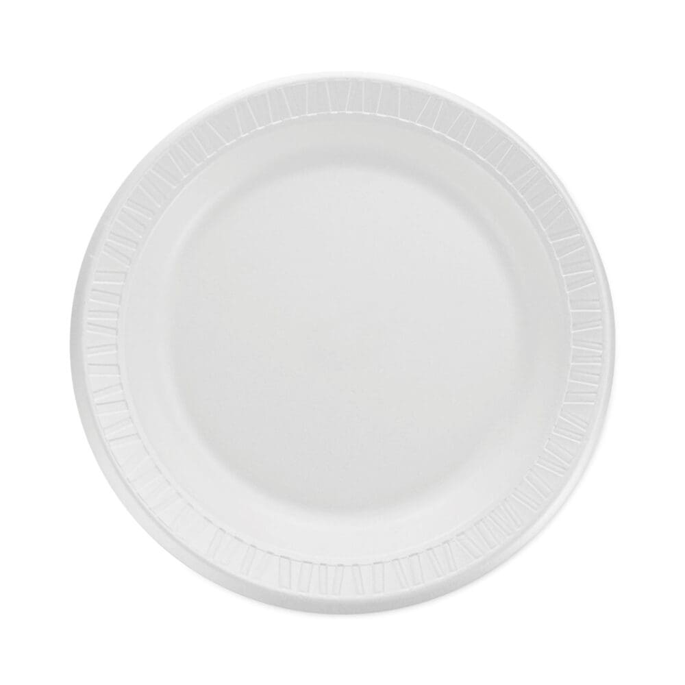 Quiet Classic Laminated Foam Dinnerware, Plate, 9", White, 125/Pack, 4 Packs/Carton