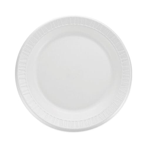 Quiet Classic Laminated Foam Dinnerware, Plate, 9", White, 125/Pack, 4 Packs/Carton