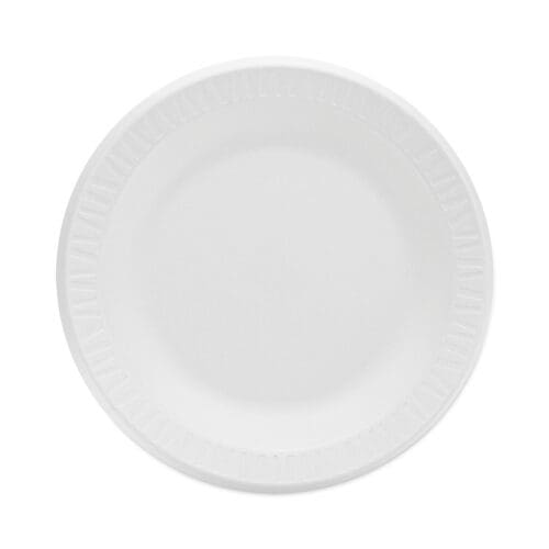 Concorde Non-Laminated Foam Plate, 10.25" dia., White, 125/Pack, 4 Packs/Carton