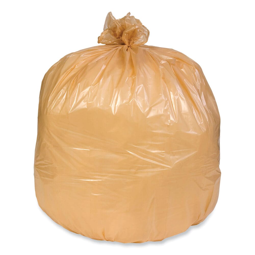 Can Liner, 16 gal, 0.35 mil, 32" x 24", Buff, 500/Carton