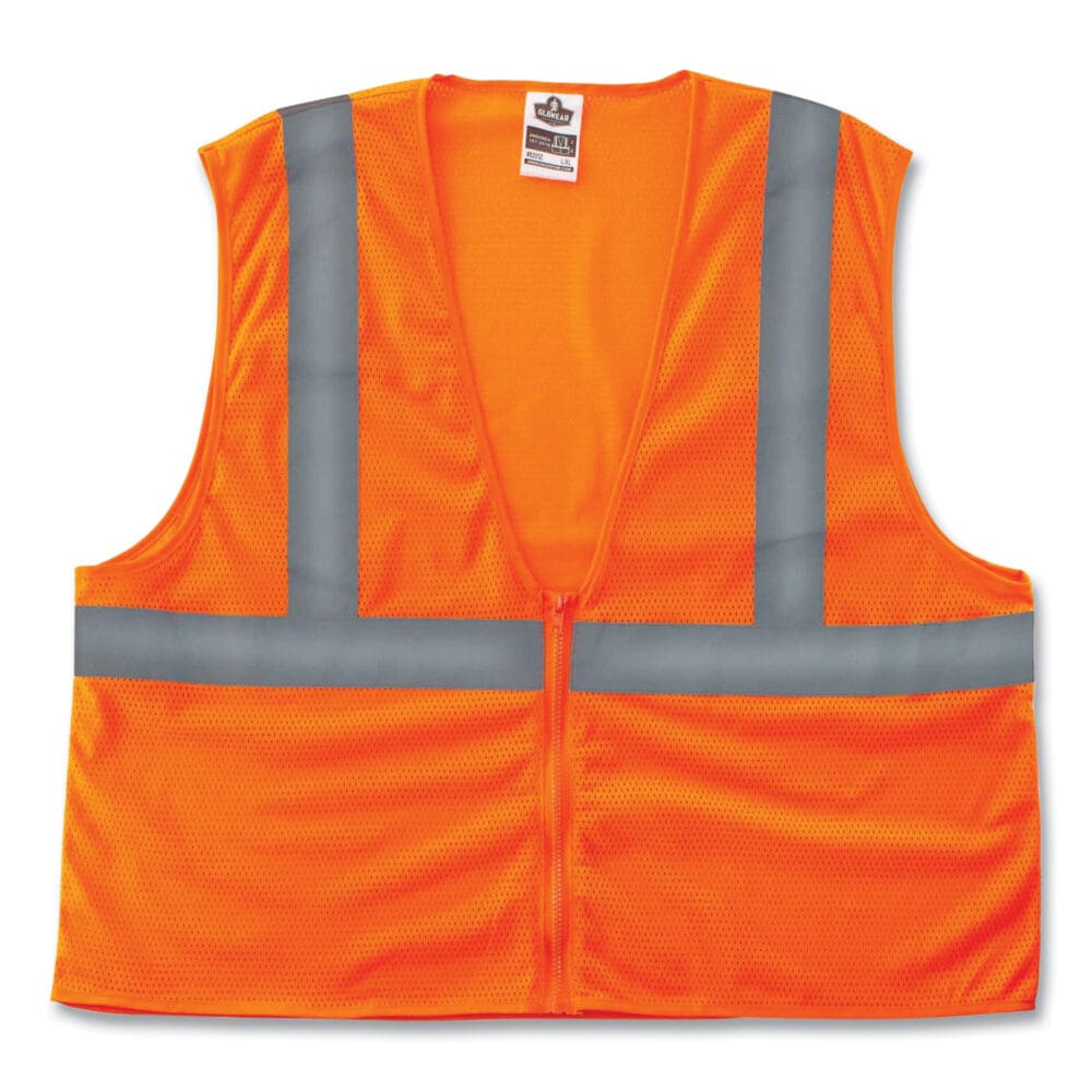GloWear 8205Z Class 2 Super Economy Mesh Vest, Polyester, Orange, 2X-Large/3X-Large, Ships in 1-3 Business Days