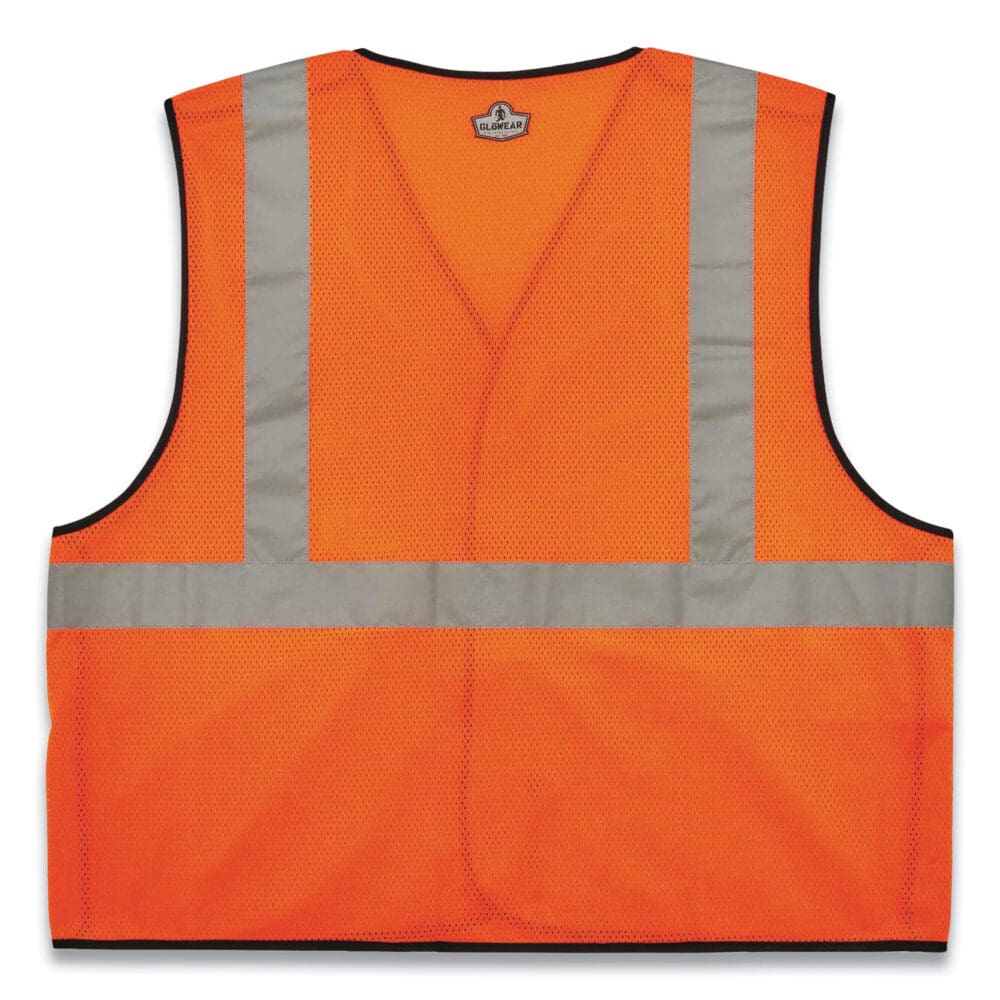 GloWear 8216BA Class 2 Breakaway Mesh ID Holder Vest, Polyester, Small/Medium, Orange, Ships in 1-3 Business Days