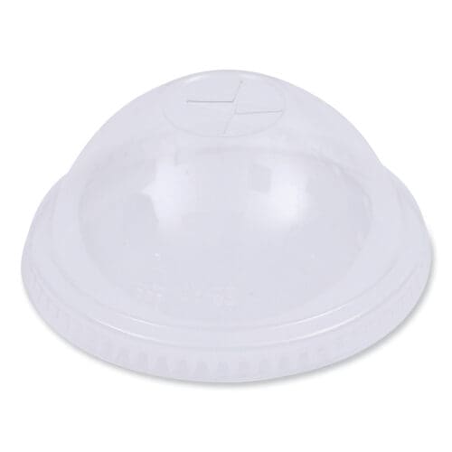 PET Cold Cup Dome Lids, Fits 12 oz Squat and 14 to 24 oz Plastic Cups, Clear, 100 Lids/Sleeve, 10 Sleeves/Carton