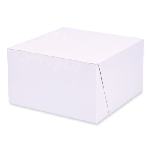 Bakery Boxes, Standard, 7 x 7 x 4, White, Paper, 250/Carton