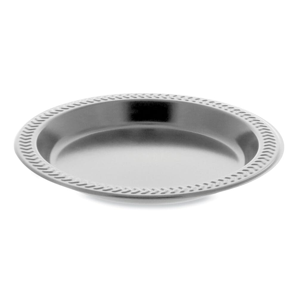 Meadoware Impact Plastic Dinnerware, Plate, 6" dia, Black, 1,000/Carton