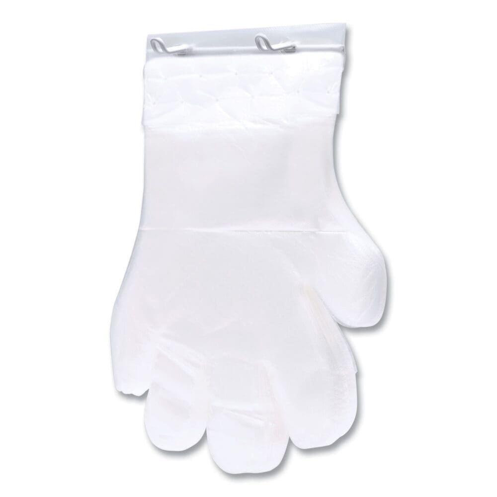 Reddi-to-Go Poly Gloves on Wicket, One Size, Clear, 8,000/Carton