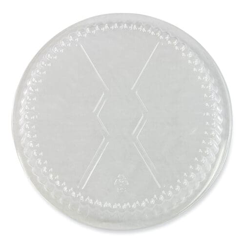 Round Aluminum To-Go Container Lids, Dome Lid, 7", Clear, Plastic, 500/Carton
