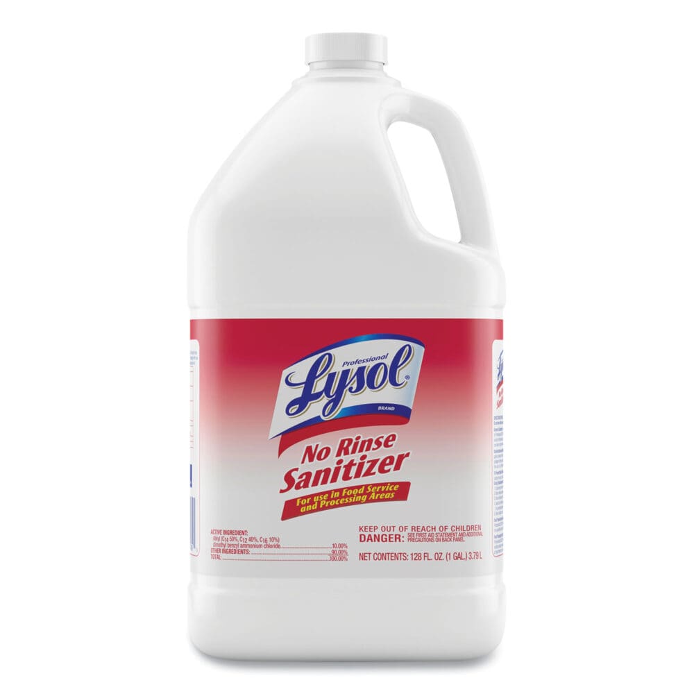 No Rinse Sanitizer Concentrate, 1 gal Bottle, 4/Carton