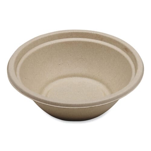 Fiber Bowls, 24 oz, 7.4 x 7.4 x 2.3, Natural, Paper, 500/Carton