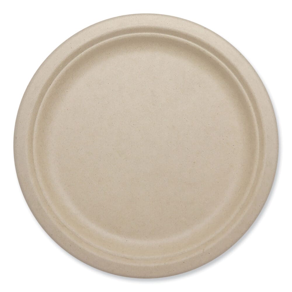 Fiber Plates, Plate, 10.1" Diameter, Natural, 800/Carton