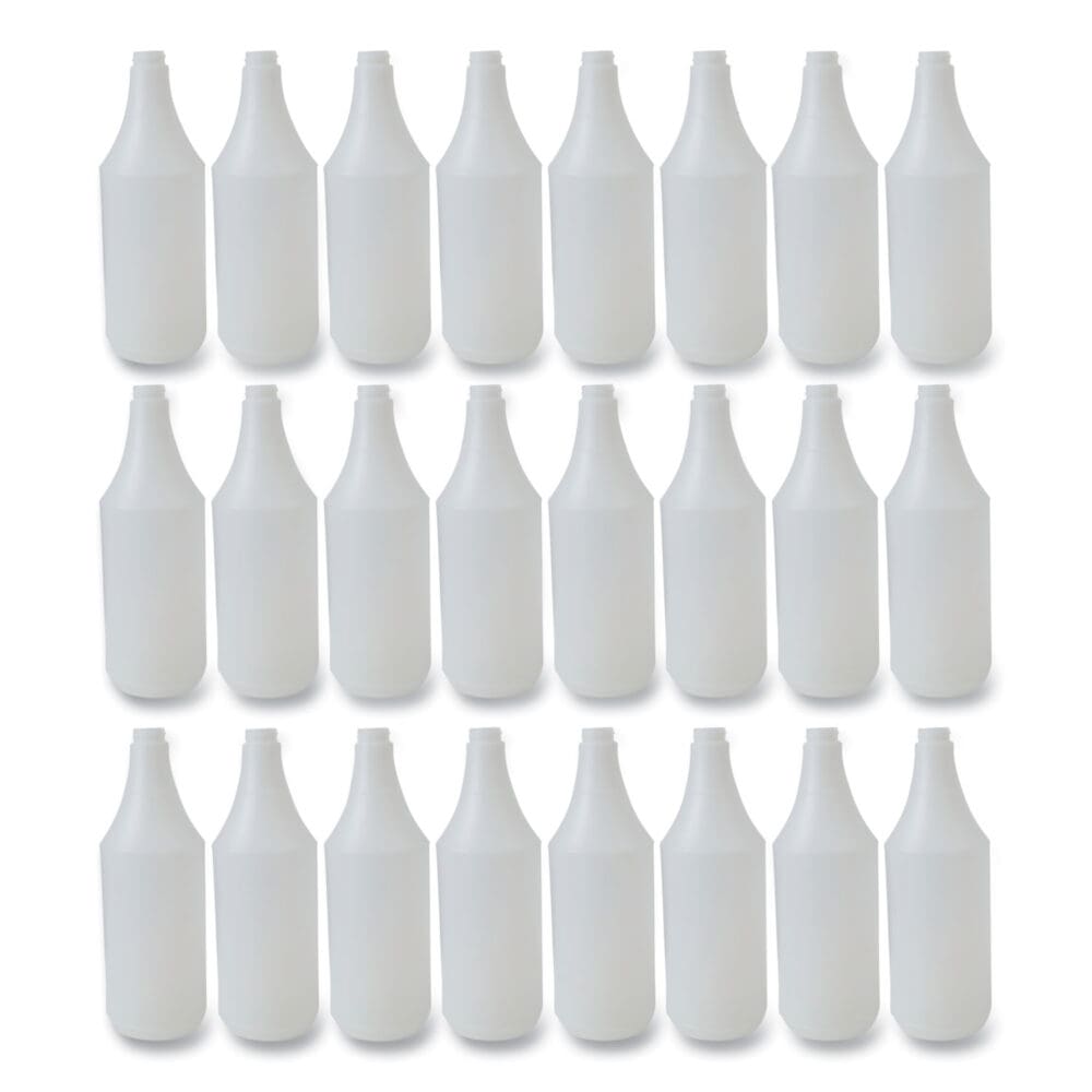 Embossed Spray Bottle, 32 oz, Clear, 24/Carton