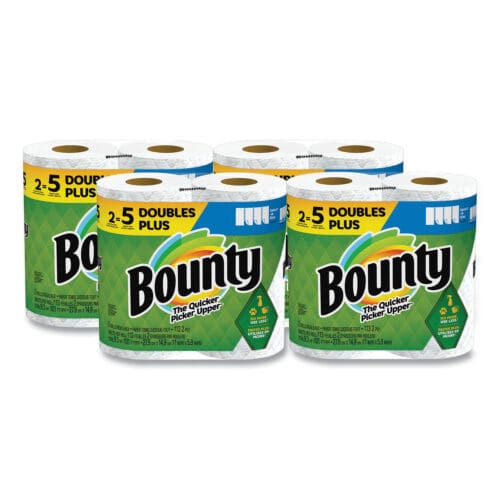 Select-a-Size Kitchen Roll Paper Towels, 2-Ply, White, 6 x 11, 113 Sheets/Roll, 2 Double Plus Rolls/Pack, 4 Packs/Carton