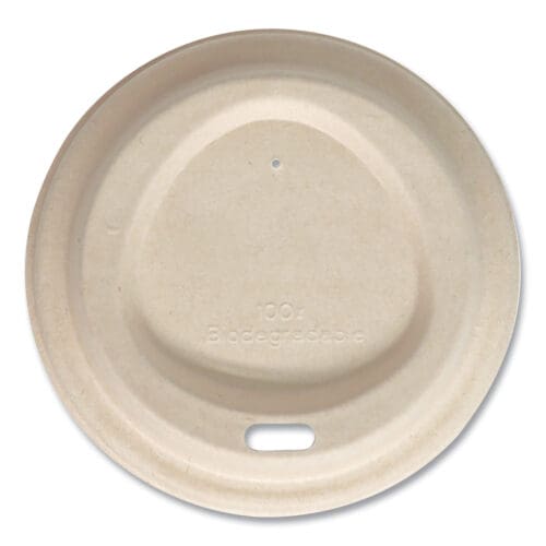 Fiber Lids for Cups, Fits 10 oz to 20 oz Cups, Natural, 1,000/Carton
