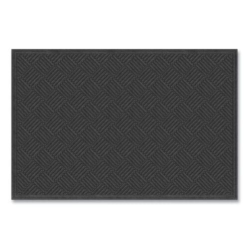Ecomat Crosshatch Entry Mat, 48 x 27, Charcoal