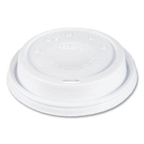 Cappuccino Dome Sipper Lids, Fits 12 oz to 24 oz Cups, White, 1,000/Carton