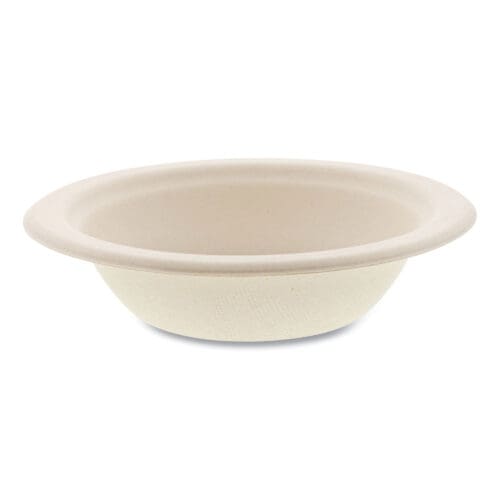 Bagasse PFAS-Free Dinnerware, Round Bowl, 12 oz, Tan, 1,000/Carton