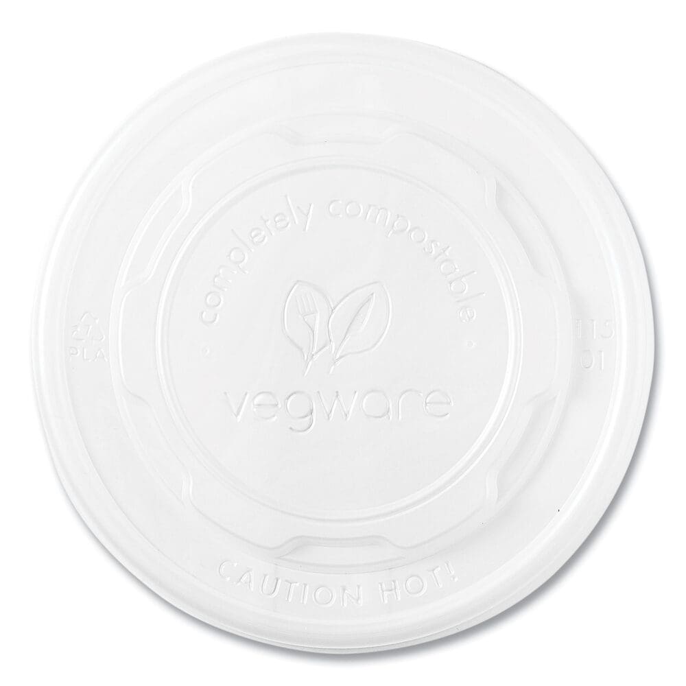 115-Series Flat Hot Lids, For Use With 115-Series Soup Containers, White, Plastic, 500/Carton