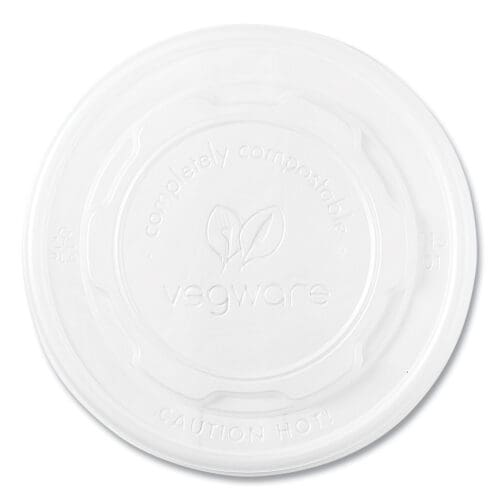 115-Series Flat Hot Lids, For Use With 115-Series Soup Containers, White, Plastic, 500/Carton