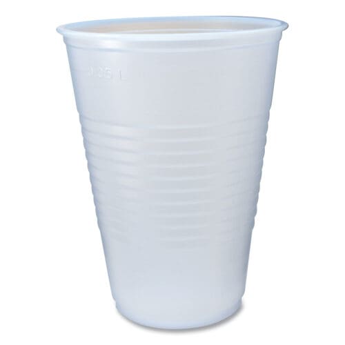 RK Ribbed Cold Drink Cups, 14 oz, Clear, 50/Sleeve, 20 Sleeves/Carton