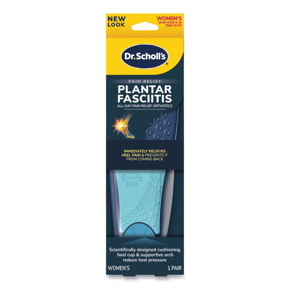 Plantar?Fasciitis?All-Day Pain Relief Orthotics for Women, Women Size 6 to 10, Blue