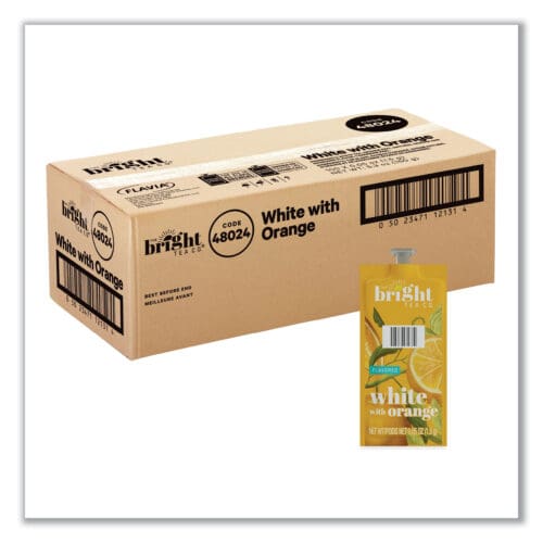 The Bright Tea Co. White with Orange Tea Freshpack, White with Orange, 0.05 oz Pouch, 100/Carton