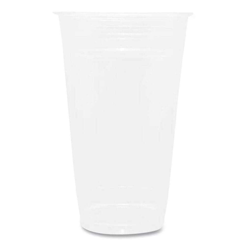 PET Plastic Cups, 24 oz, Clear, 600/Carton