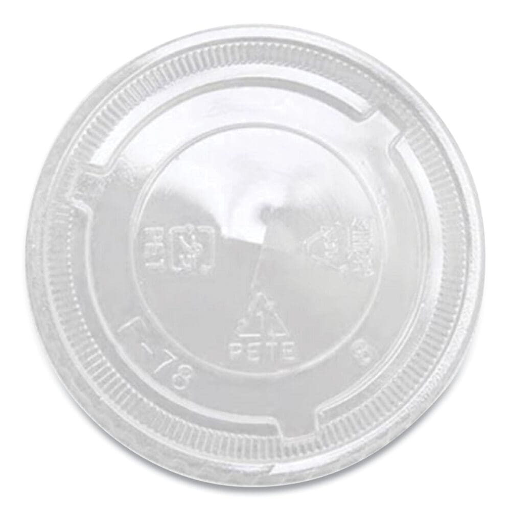 PET Lids, Fits 8 oz to 10 oz Cold Cups, X Straw Hole, Clear, 1,000/Carton